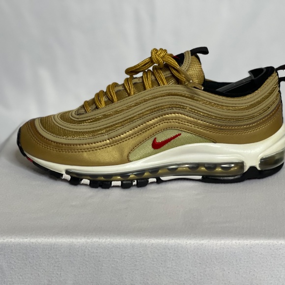 SZ 7 AIR MAX 97 OG QUICK-STRIKE GS 'METALLIC GOLD' 2017 QUICK SHIPPING!!! EASY!! - Picture 4 of 14
